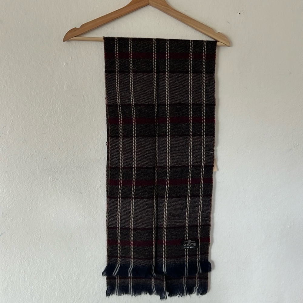 Craigmill Pure Wool Vintage Scarf Made in Scottland New With Tags One Sz